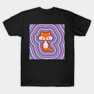 A cute fox with colorful waves T-Shirt